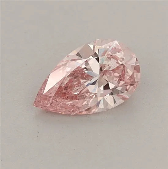 0.40ct Pear Lab Grown Diamond (Colour Fancy Vivid Pink, Clarity VS2, IGI Certified)