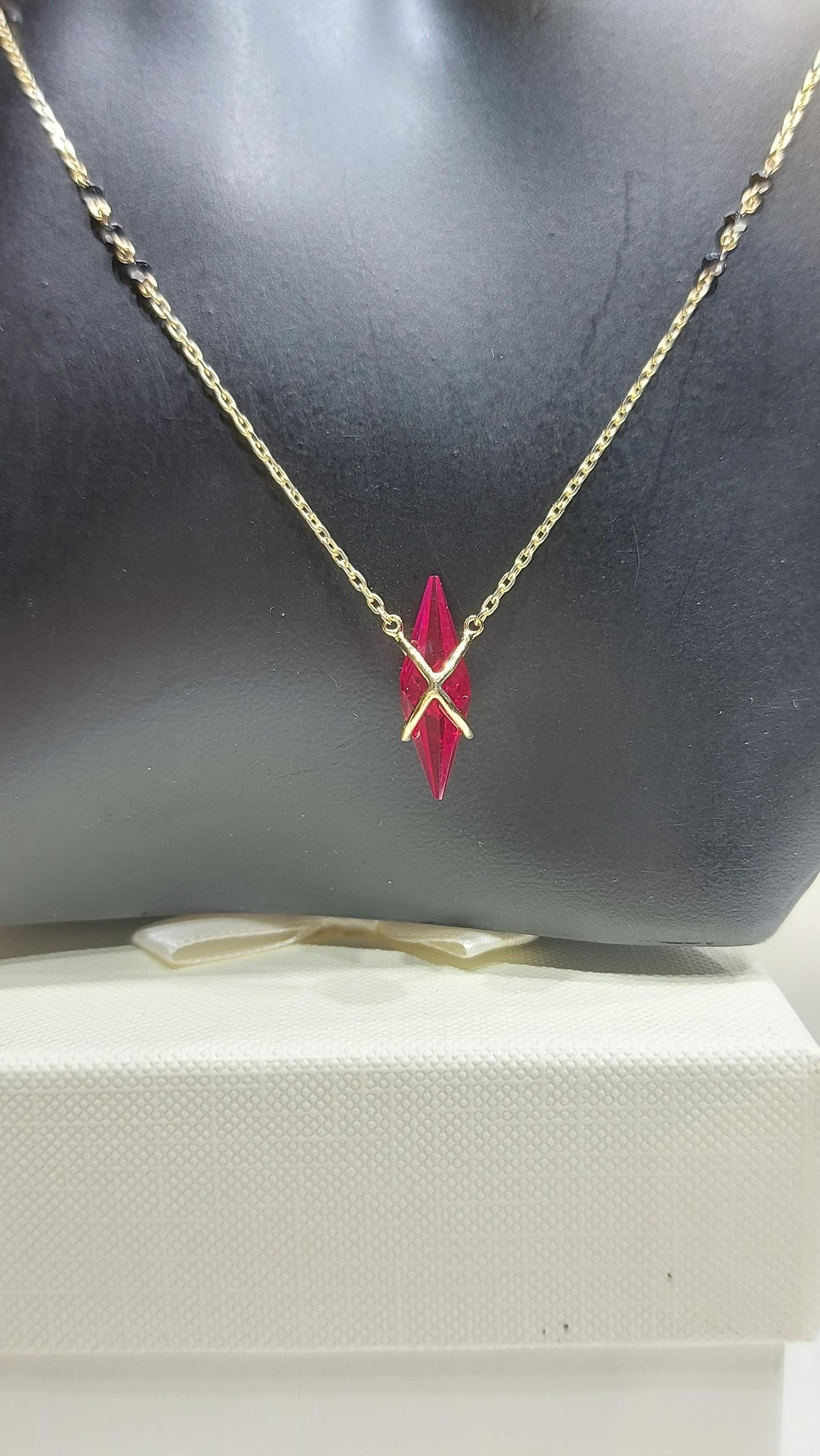 Ruby & Black Beads Mangalsutra, Gold Chain Necklace, Handmade Beaded Jewellery, Wedding Necklace Real Ruby Necklace, gift for her. Moissanite engagement ring in Gold or Platinum — custom handcrafted by Forever For Love