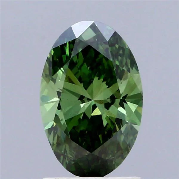 1.49ct Oval Lab Grown Diamond (Colour Fancy Vivid Green, Clarity VS2, IGI Certified)