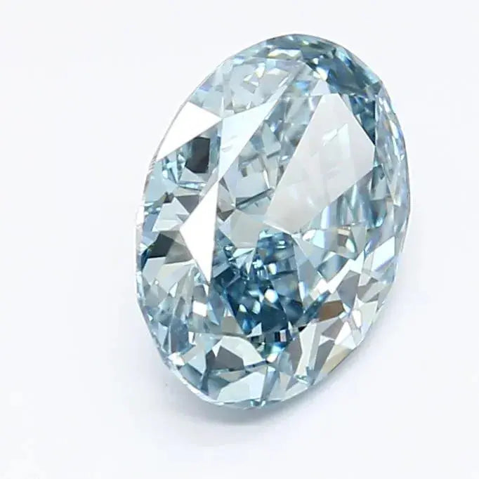 1.61ct Oval Lab Grown Diamond (Colour Fancy Vivid Blue, Clarity VVS2, IGI Certified) Forever For Love
