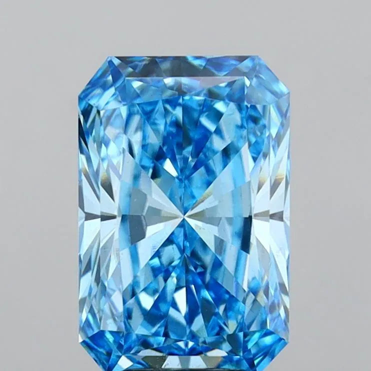 5.04ct Radiant Lab Grown Diamond (Colour Fancy Vivid Blue, Clarity VS2, IGI Certified)
