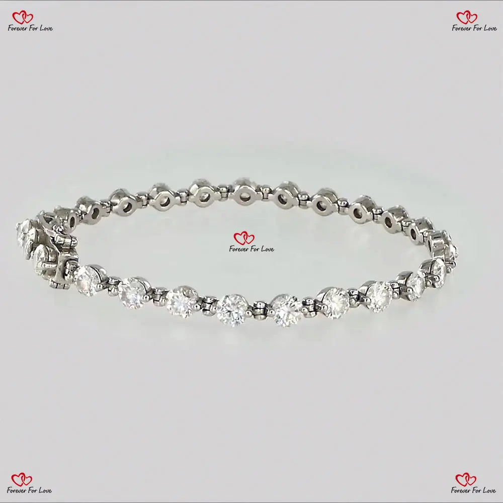 14K Solid Gold 6 Ct Diamond Tennis Bracelet Forever For Love