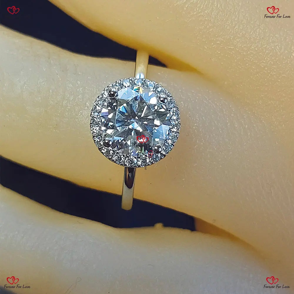Eternal Love Round Cut Forever One Moissanite Engagement Ring Forever For Love