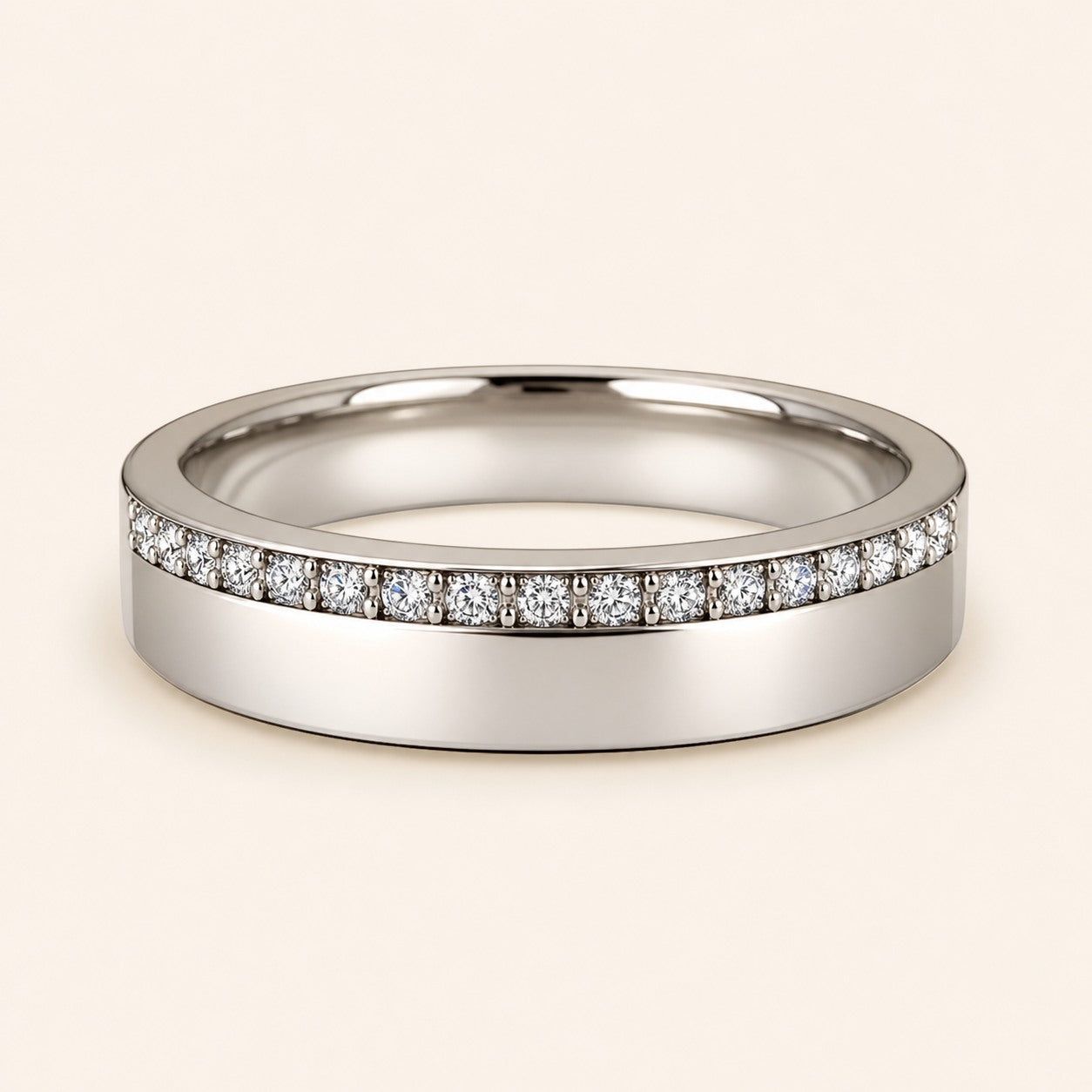 AI-generated photorealistic image of Engravable Family Band Ring For Mom