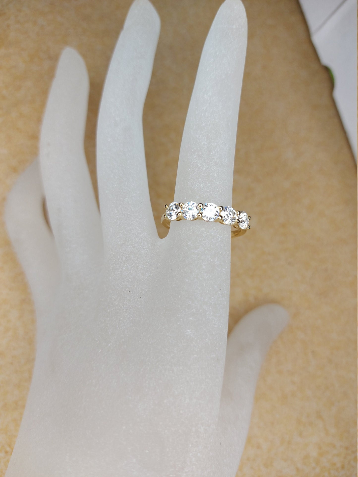 2 Ct Round Moissanite Wedding Band Round cut Moissanite Brilliant Cut engagement ring in 935 Argentium Silver — custom handcrafted by Forever For Love
