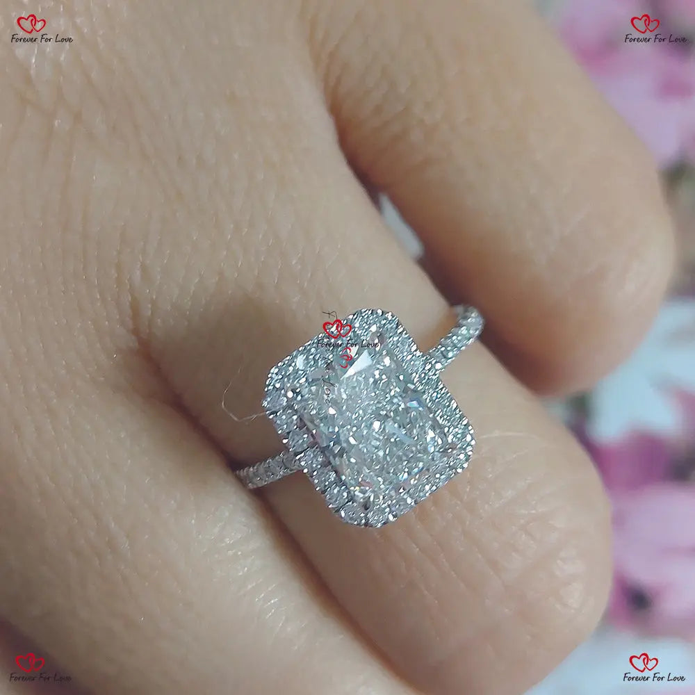 Radiant Cut Lab Grown Diamond Engagement Ring | IGI Certified Wedding Ring | Radiant F/VS Lab Diamond Forever For Love