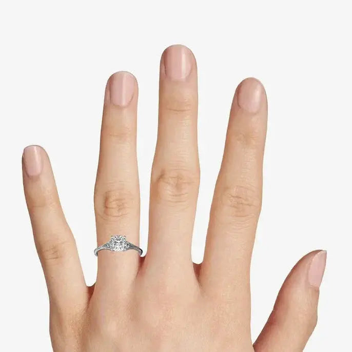 0.56 Carat Vintage Solitaire Natural Diamond Ring Forever For Love