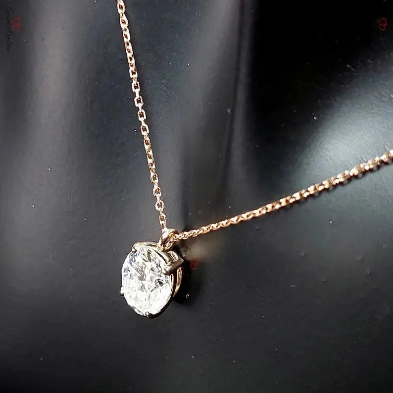 Oval Moissanite Necklace Forever For Love