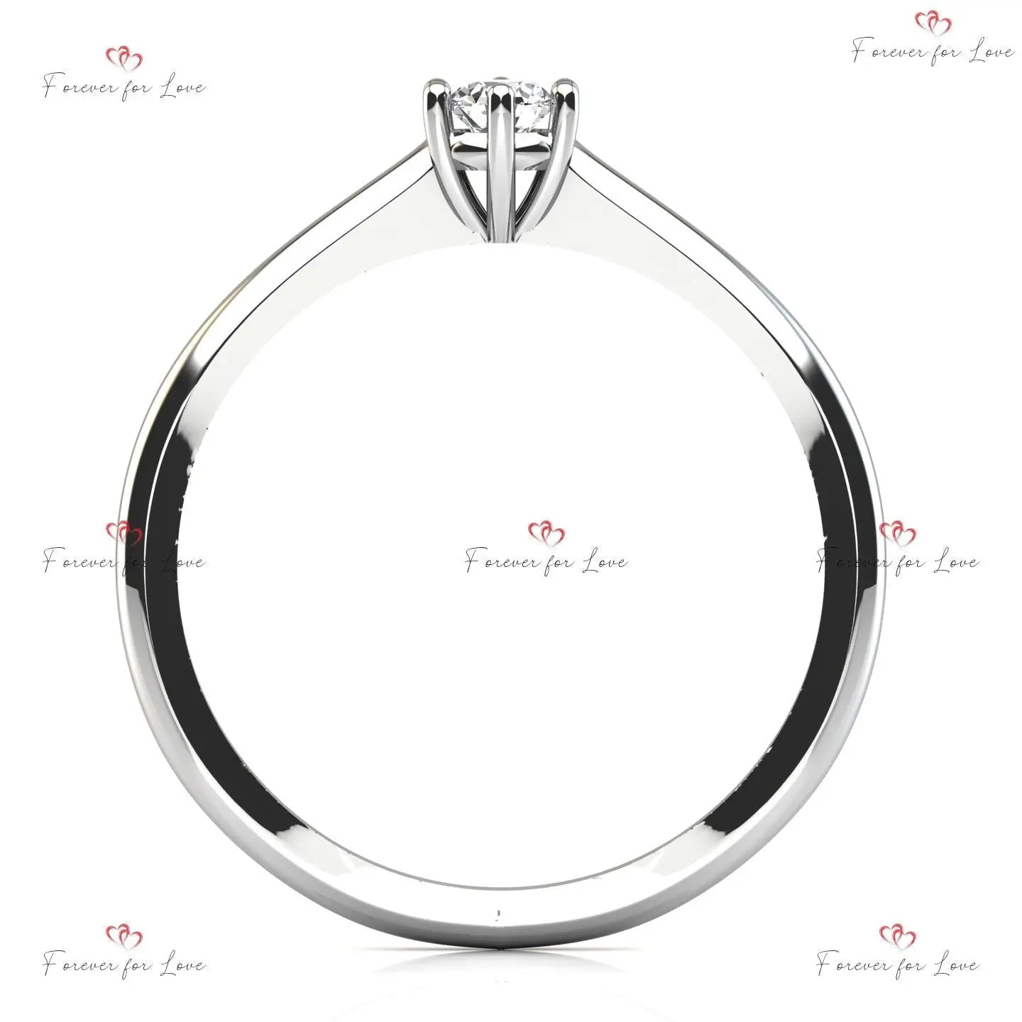 Dainty Solitaire Diamond Minimalist Engagement Ring Forever For Love