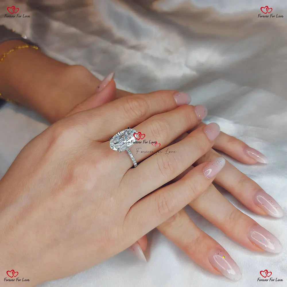 Hybrid Crushed Ice Diamond Engagement Ring Forever For Love