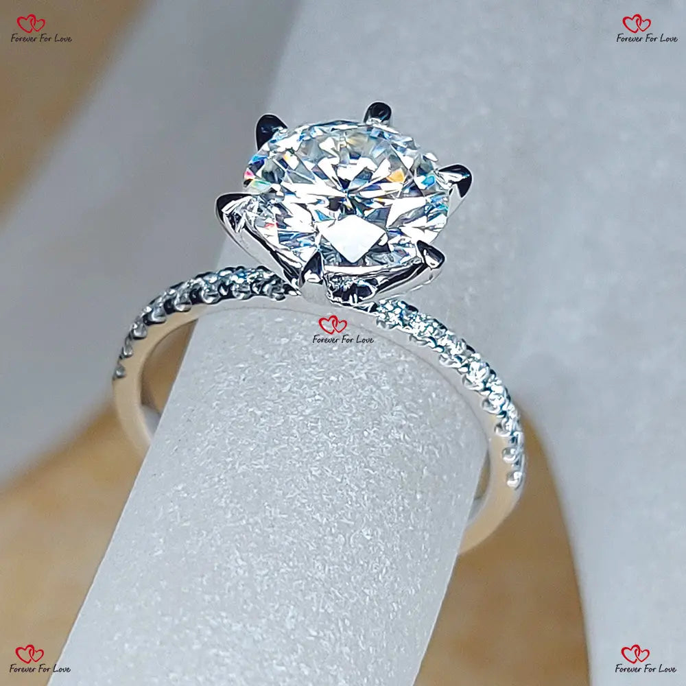 Certified Lab Created Brilliant Cut Diamond Engagement Ring Forever For Love