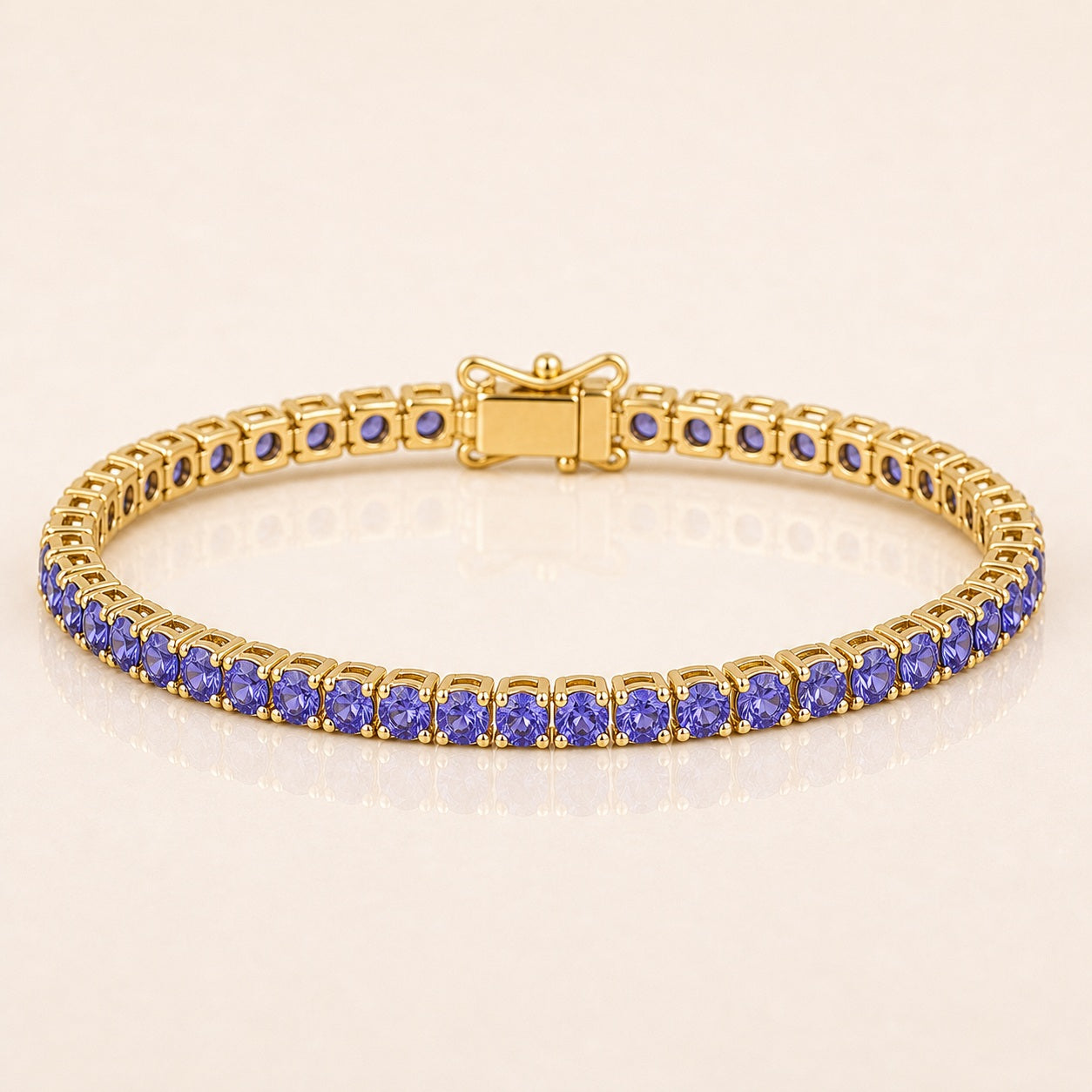 Tanzanite Tennis Birthstone Bracelet