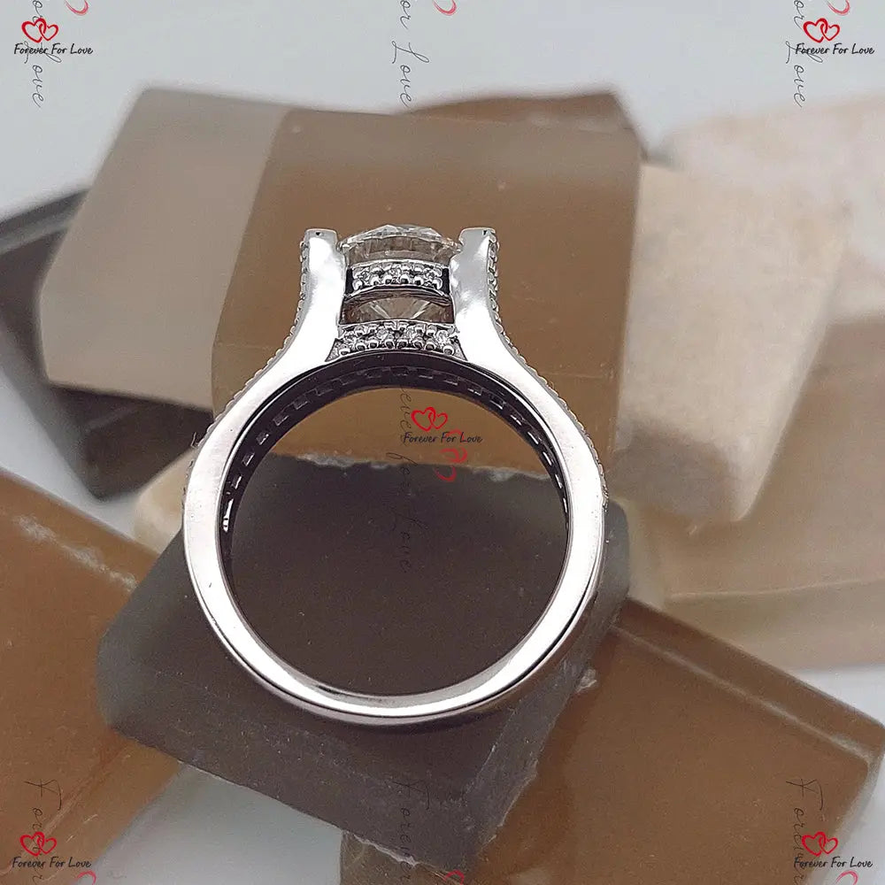 Vintage Round Cut Diamond Chunky Engagement Ring Forever For Love