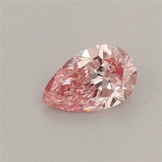 0.34ct Pear Lab Grown Diamond (Colour Fancy Vivid Pink, Clarity VS1, IGI Certified)