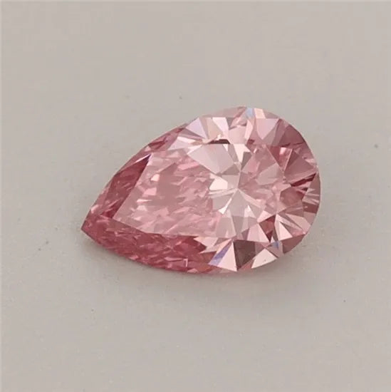 0.36ct Pear Lab Grown Diamond (Colour Fancy Vivid Pink, Clarity VVS2, IGI Certified)