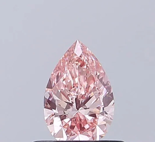 0.49ct Pear Lab Grown Diamond (Colour Fancy Vivid Pink, Clarity VVS2, IGI Certified)