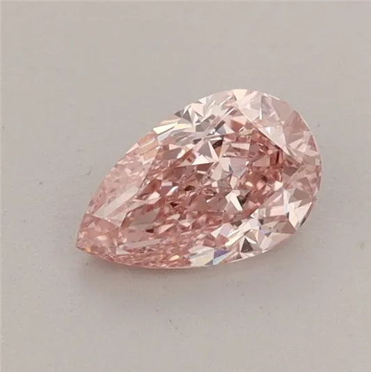 0.58ct Pear Lab Grown Diamond (Colour Fancy Vivid Pink, Clarity VVS2, IGI Certified)