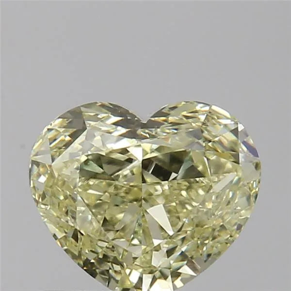0.70ct Heart Natural Diamond (Colour Fancy Light Yellow, Clarity VS1, GIA Certified)