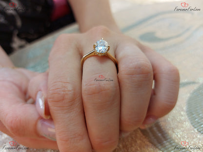 1.5 Ct Oval Diamond, Moissanite Halo Engagement Ring
