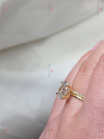 2 Ct Oval Lab Diamond Eternity Band
