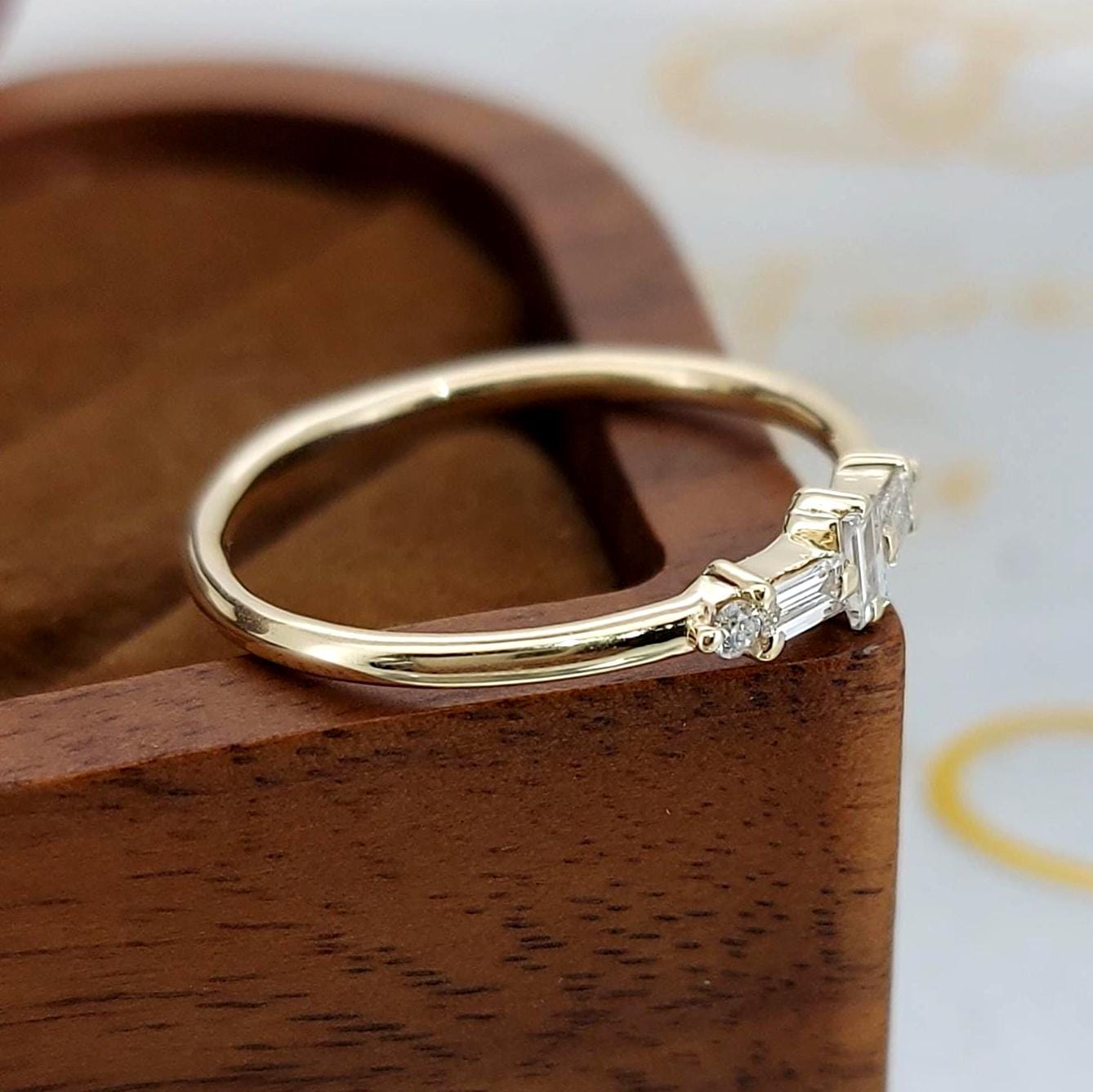 0.2 Ct Baguette Lab Diamond Stacking Ring