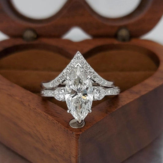 1.5 Ct Marquise Lab Diamond Eternity Band