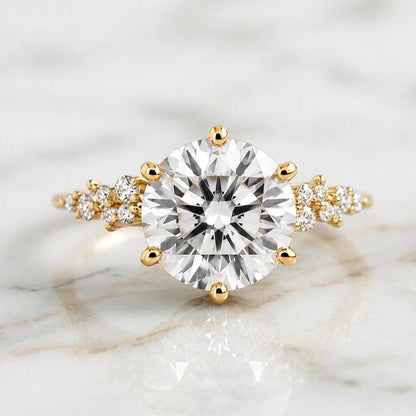 4.5 Ct IGI Certified Round Lab Diamond Engagement Ring