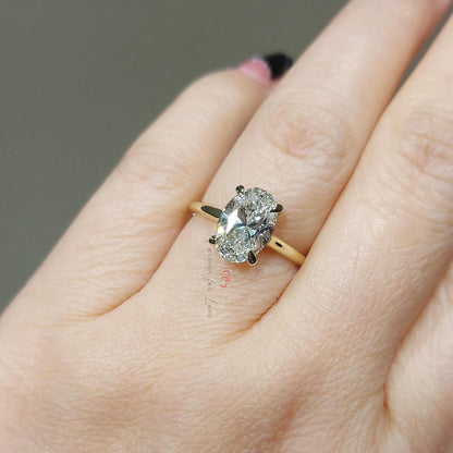 2 Ct IGI Certified Oval Diamond Engagement Ring