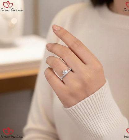 Marquise Lab Diamond Stacking Ring