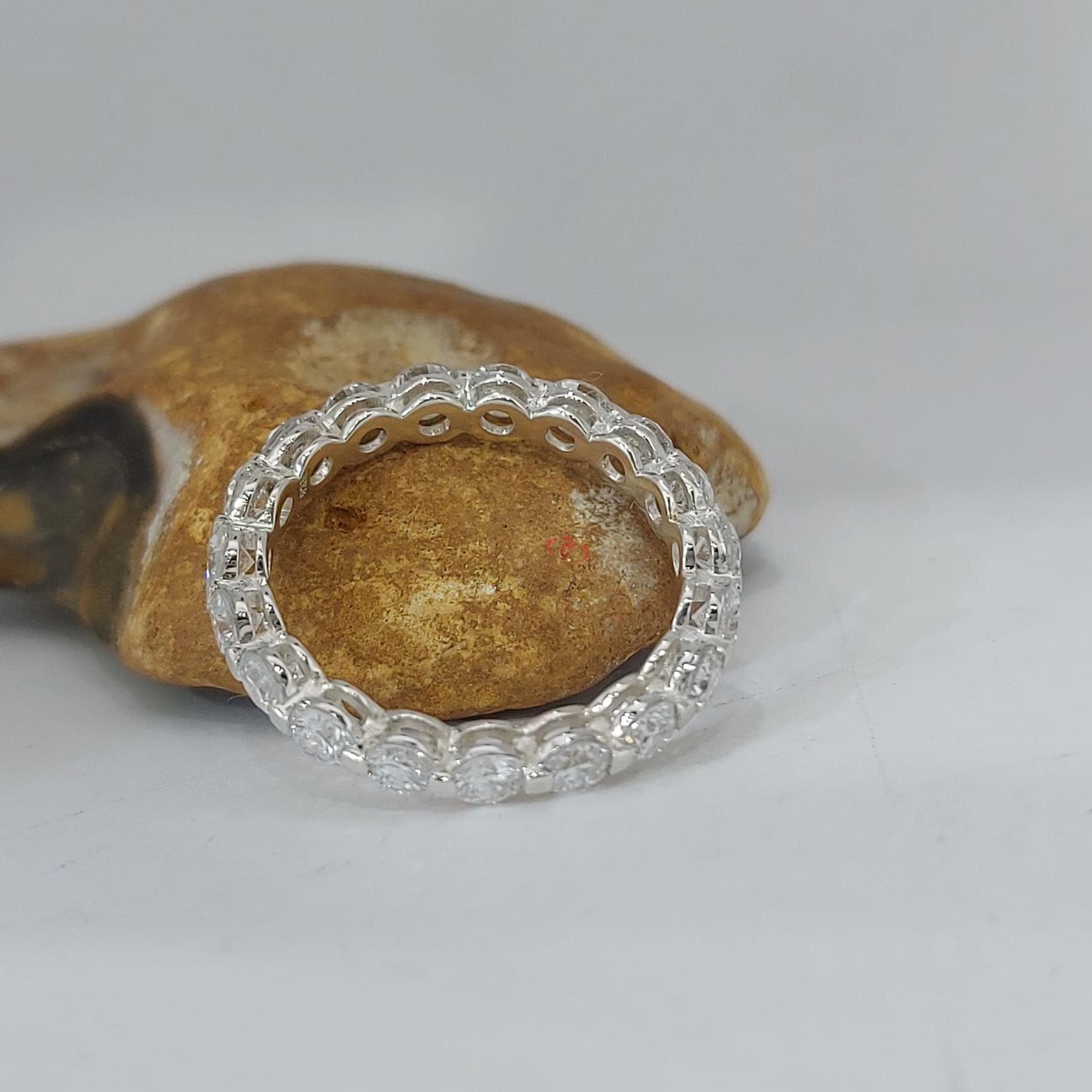 Round Lab Diamond Full Eternity Band