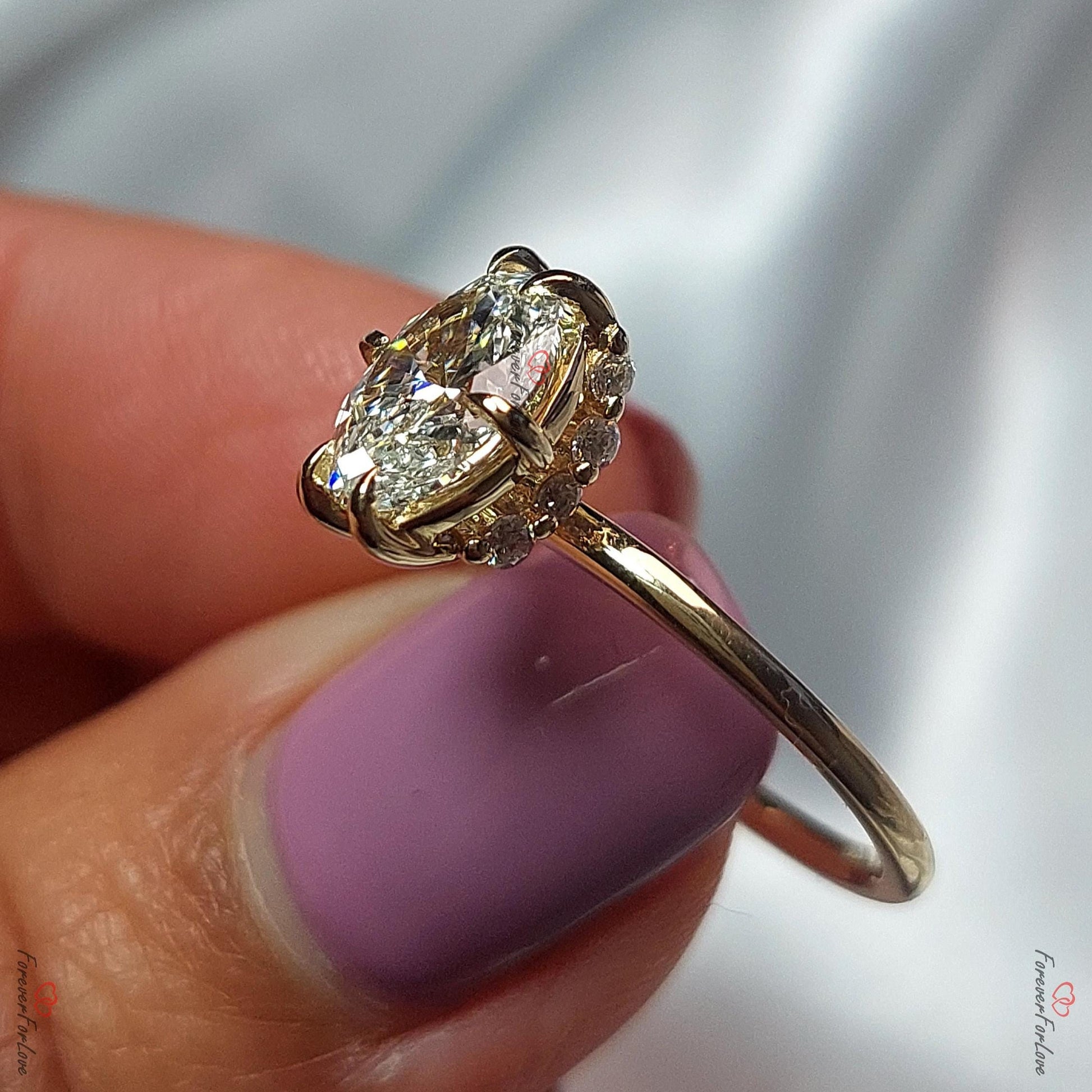 1.5 Ct Oval Diamond Solitaire Engagement Ring