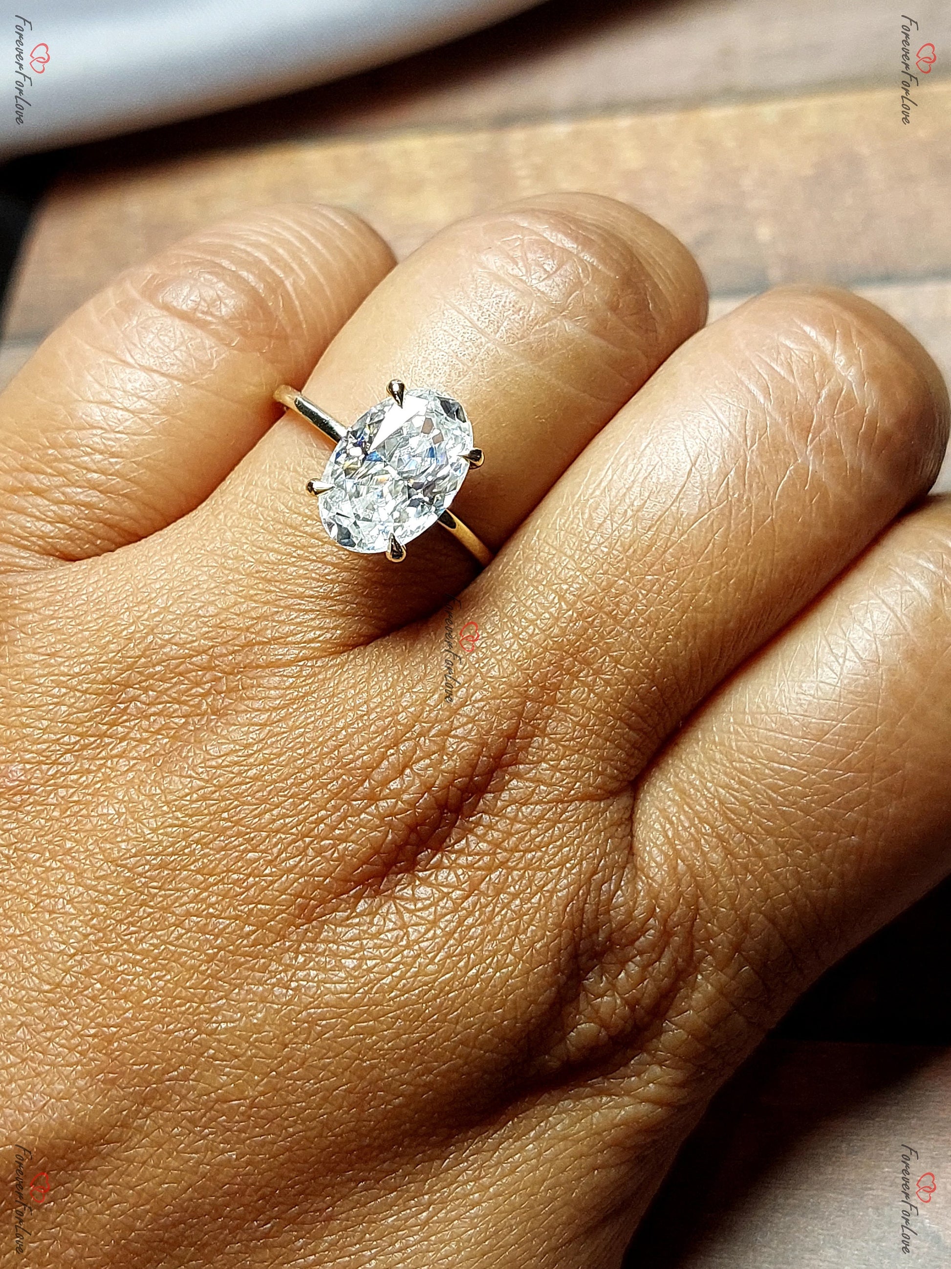 Oval Cut Engagement Ring, 4Ct Crushed ice Oval 12*8mm Moissanite engagement ring, diamond wrap around halo ring, Proposal Ring Gift for Her.