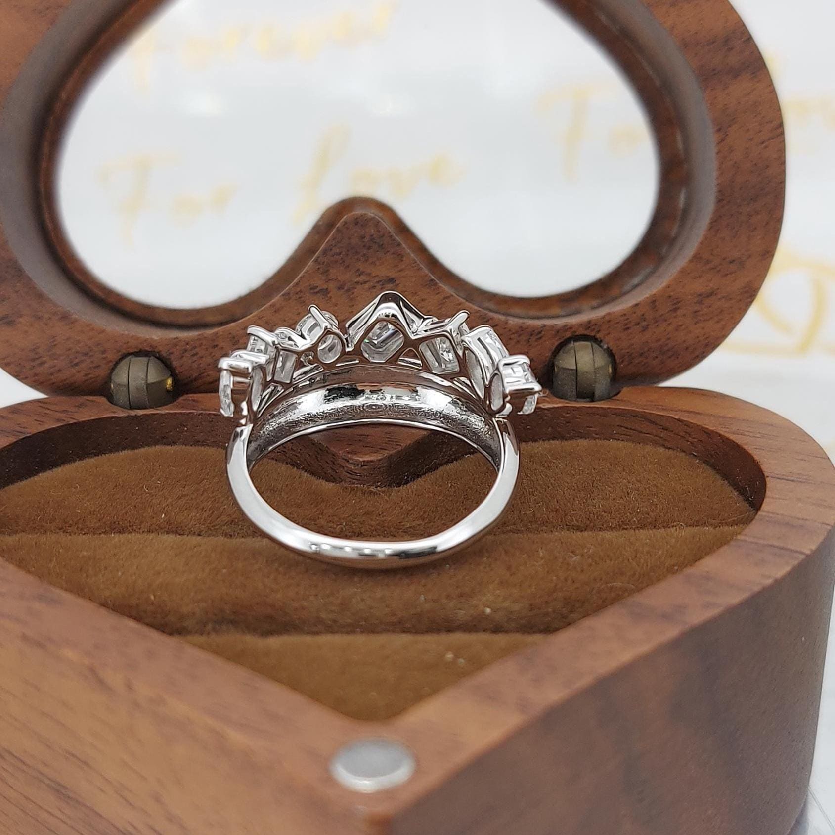 Pear Diamond Half Eternity Band
