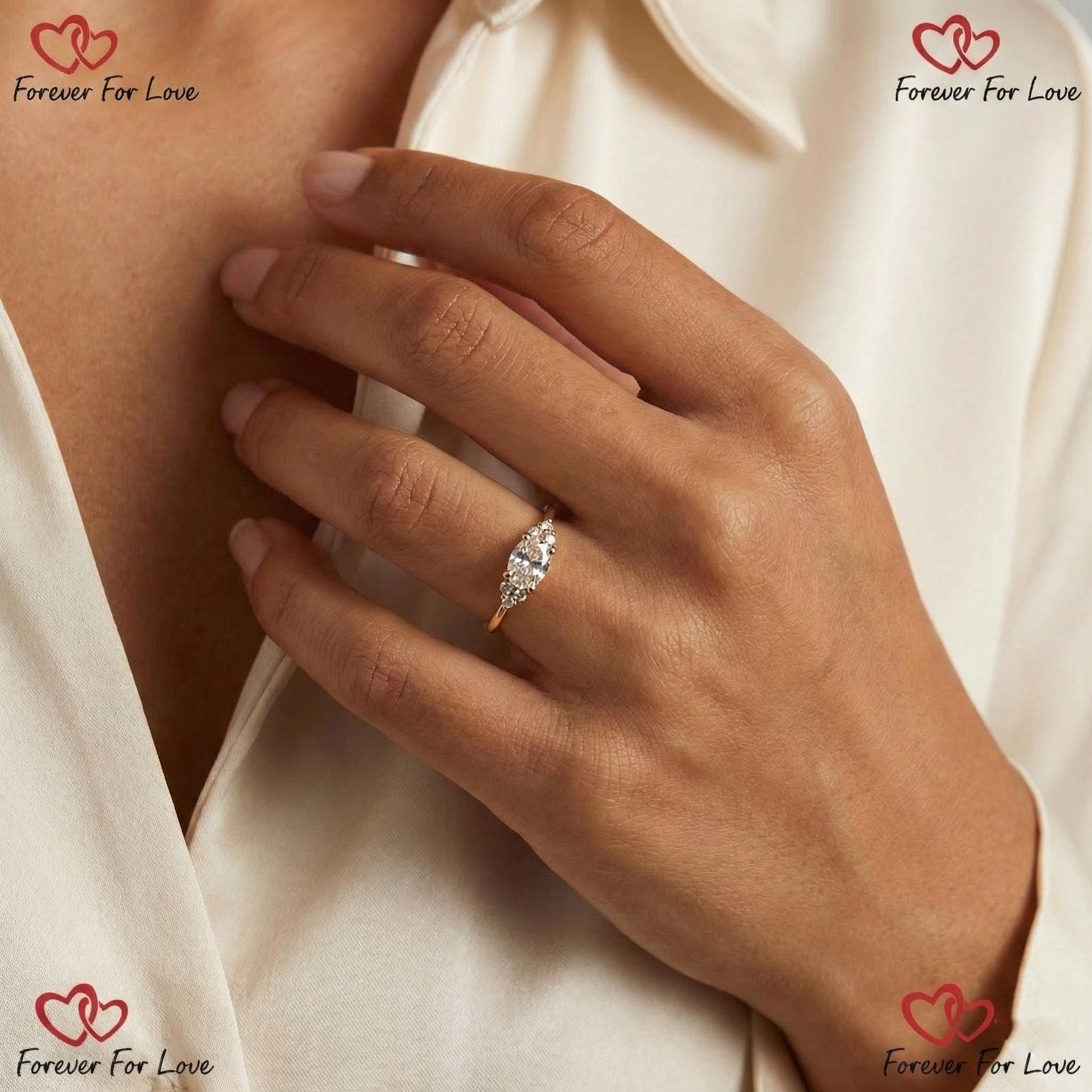Oval Lab Diamond Engagement Ring