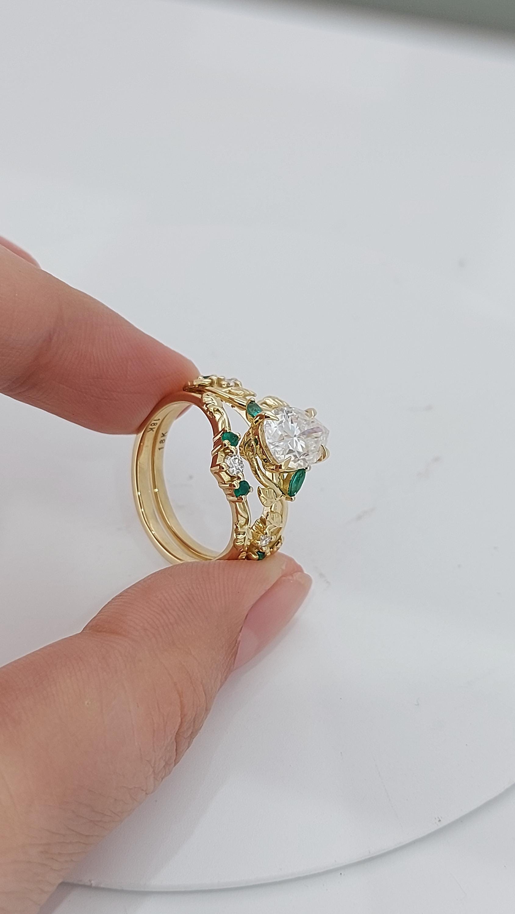 2 Ct Pear Diamond, Moissanite Halo Engagement Ring