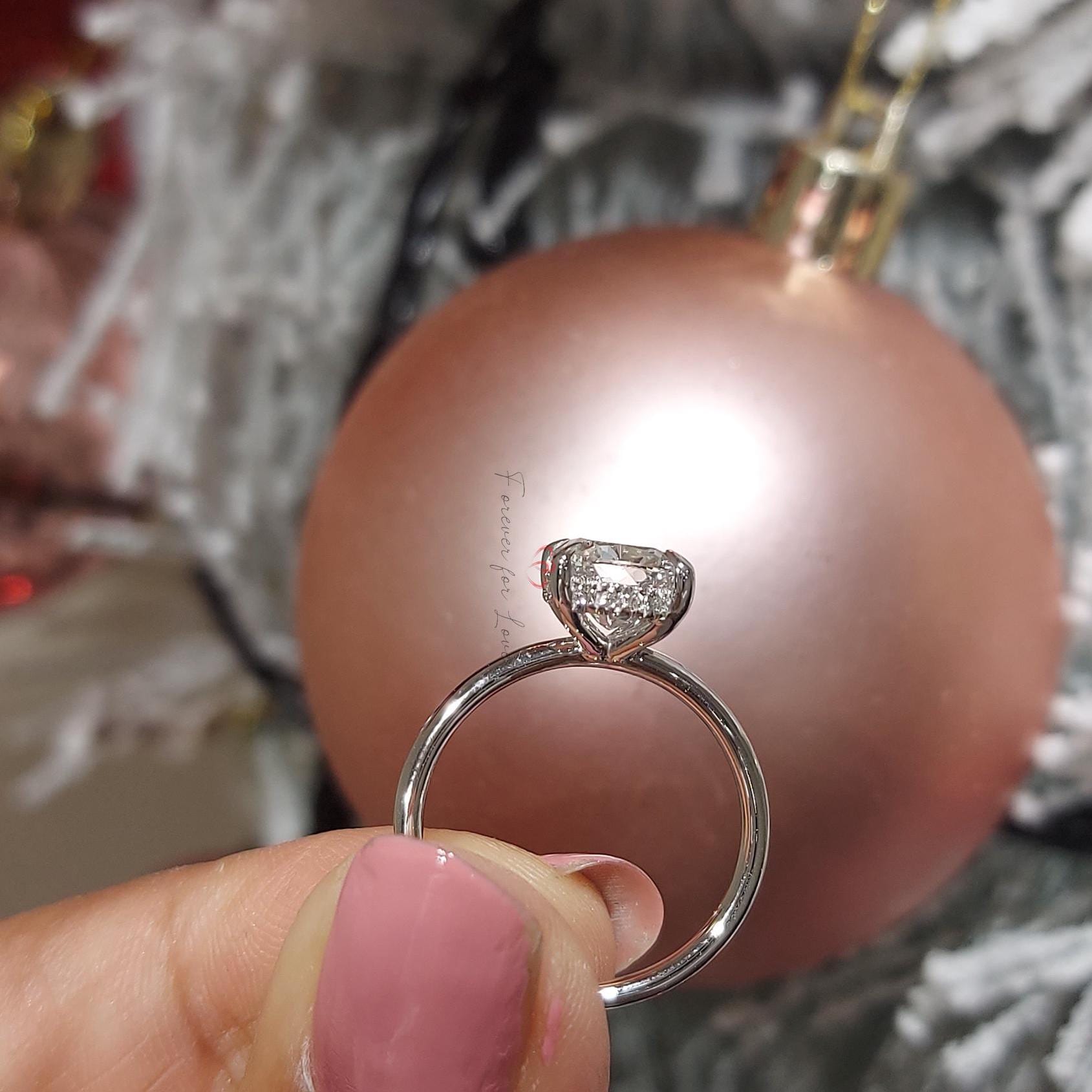 2 Ct IGI Certified Cushion Lab Diamond Engagement Ring