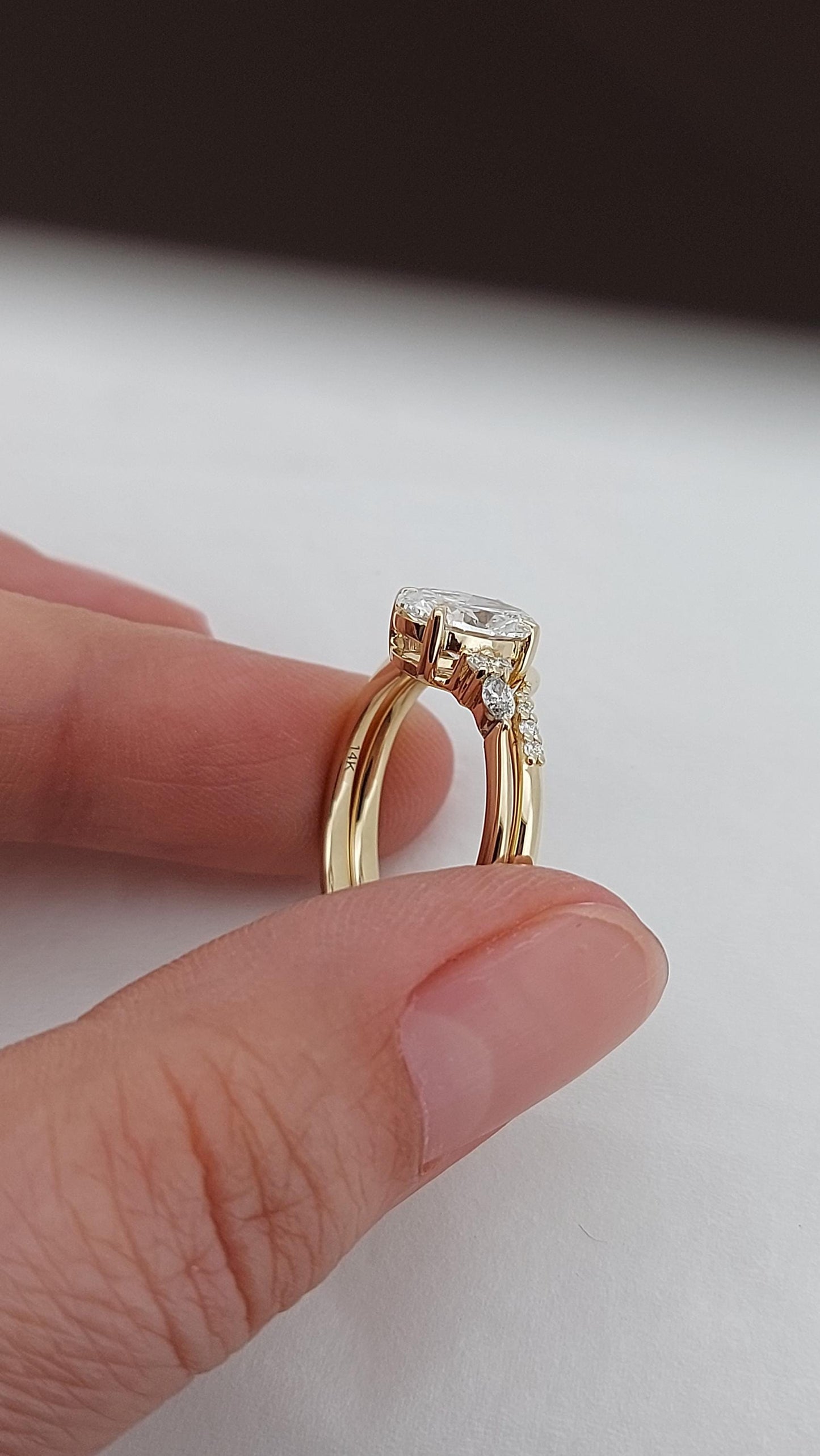 1.5 Ct IGI Certified Oval Lab Diamond Solitaire Engagement Ring Oval cut Moissanite Brilliant Cut engagement ring in 935 Argentium Silver — custom handcrafted by Forever For Love