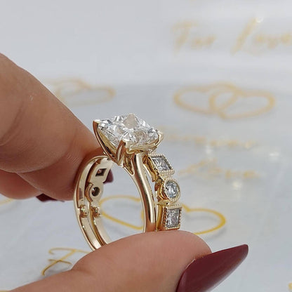 5 Ct IGI Certified Princess Lab Diamond Wedding Band