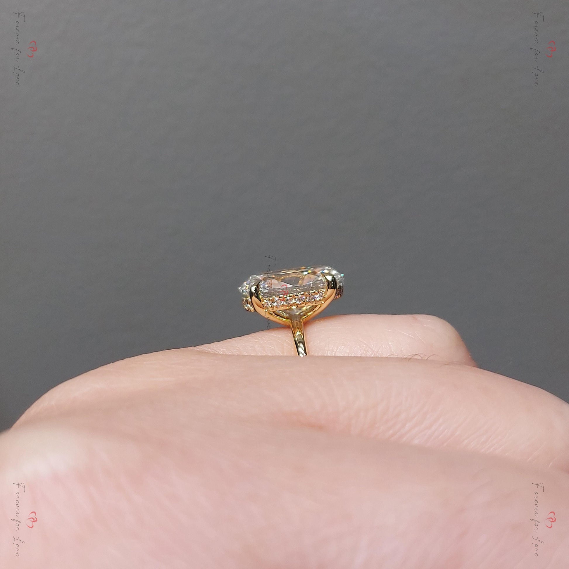 4.5 Ct Oval Lab Diamond Solitaire Engagement Ring