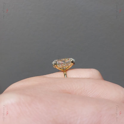 4.5 Ct Oval Lab Diamond Solitaire Engagement Ring