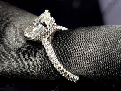 4 Ct Oval Diamond, Moissanite Solitaire Engagement Ring