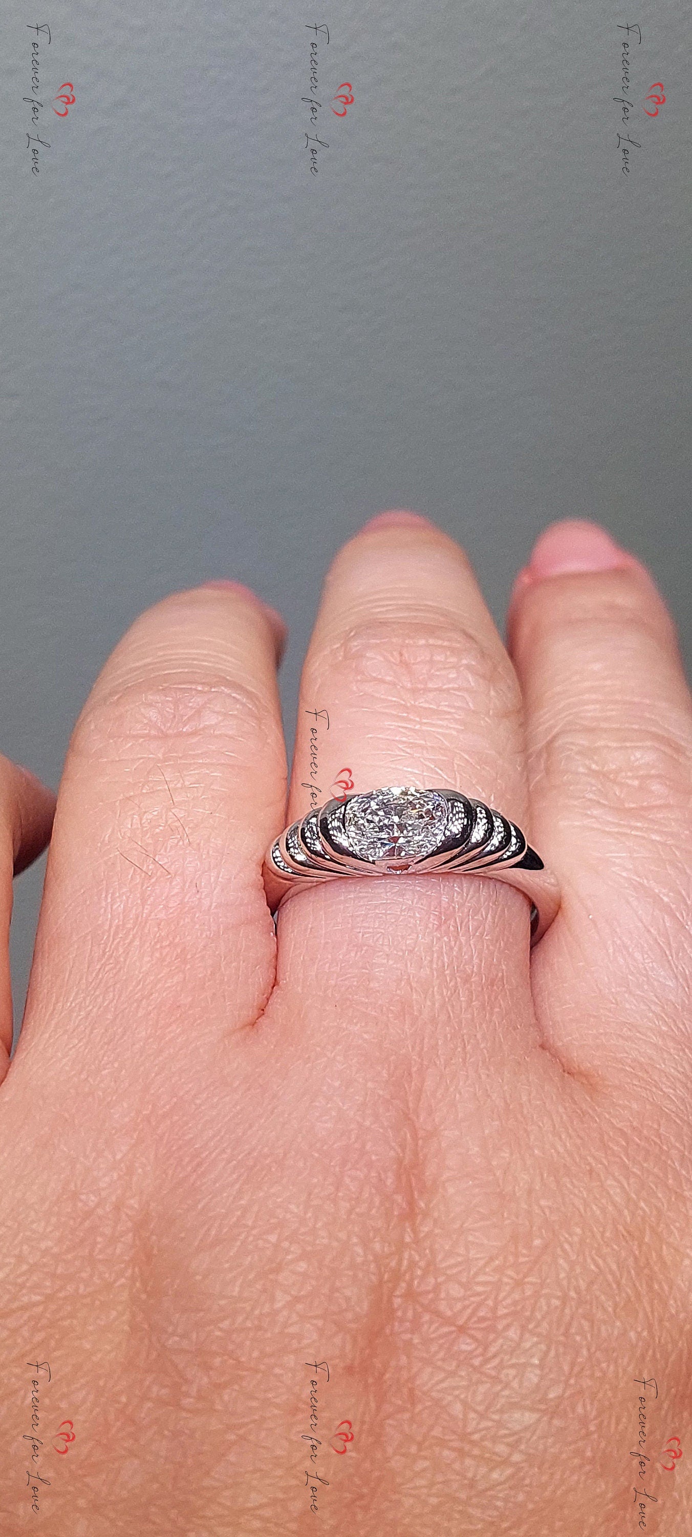 Oval Lab Diamond Ring