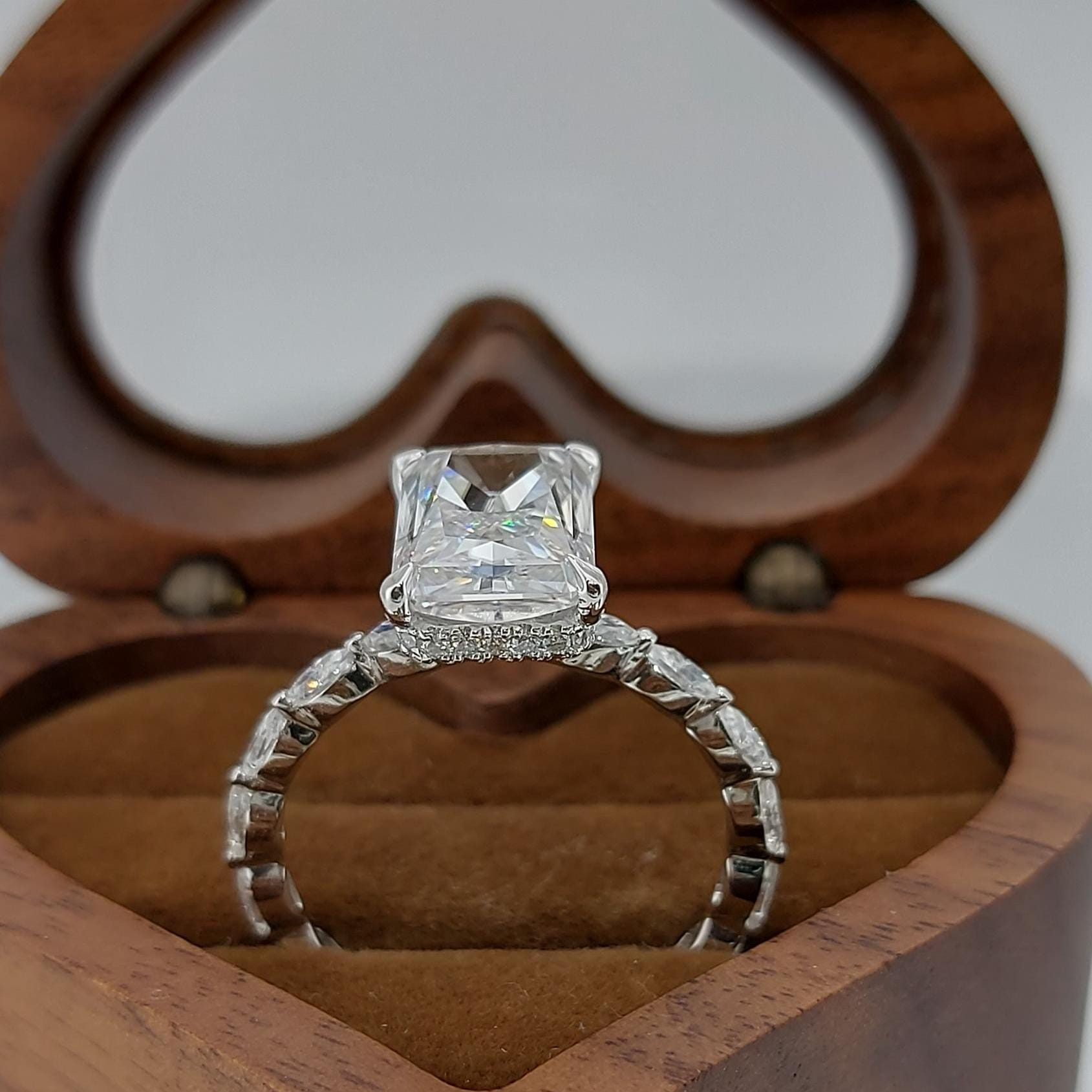 6 Ct Radiant Moissanite Engagement Ring