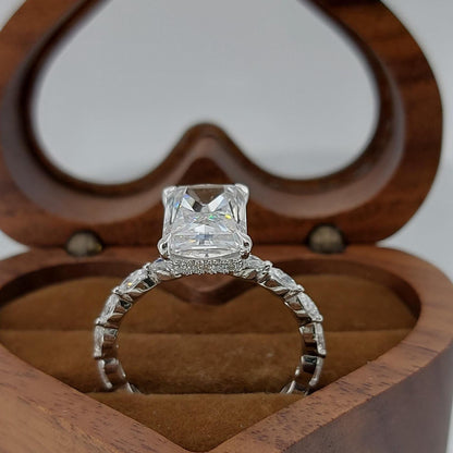 6 Ct Radiant Moissanite Engagement Ring