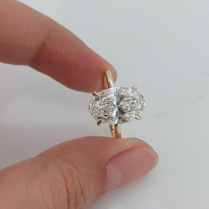 4.5 Ct Oval Lab Diamond Engagement Ring