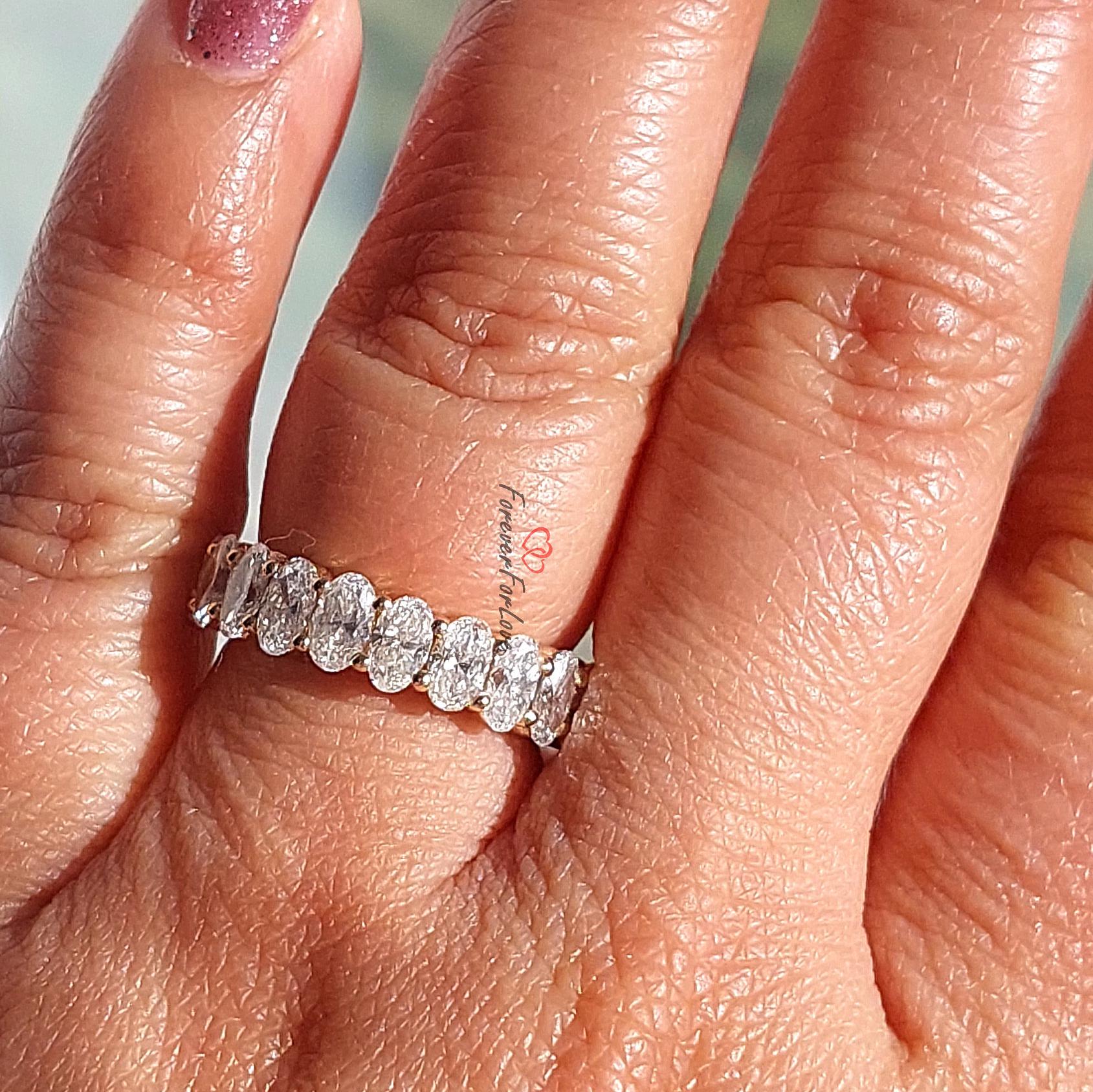 0.18 Ct Oval Lab Diamond Full Eternity Band