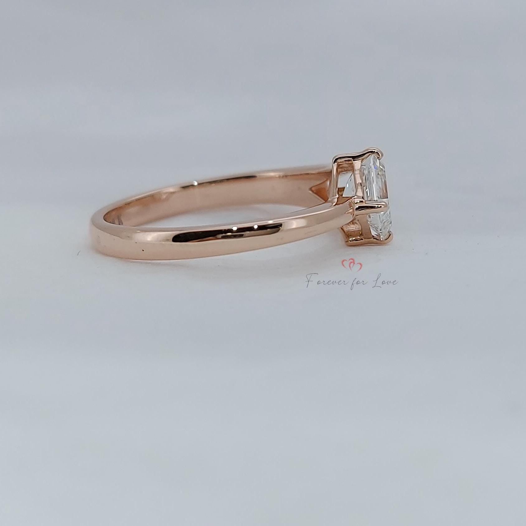 1 Ct IGI Certified Asscher Lab Diamond Halo Engagement Ring