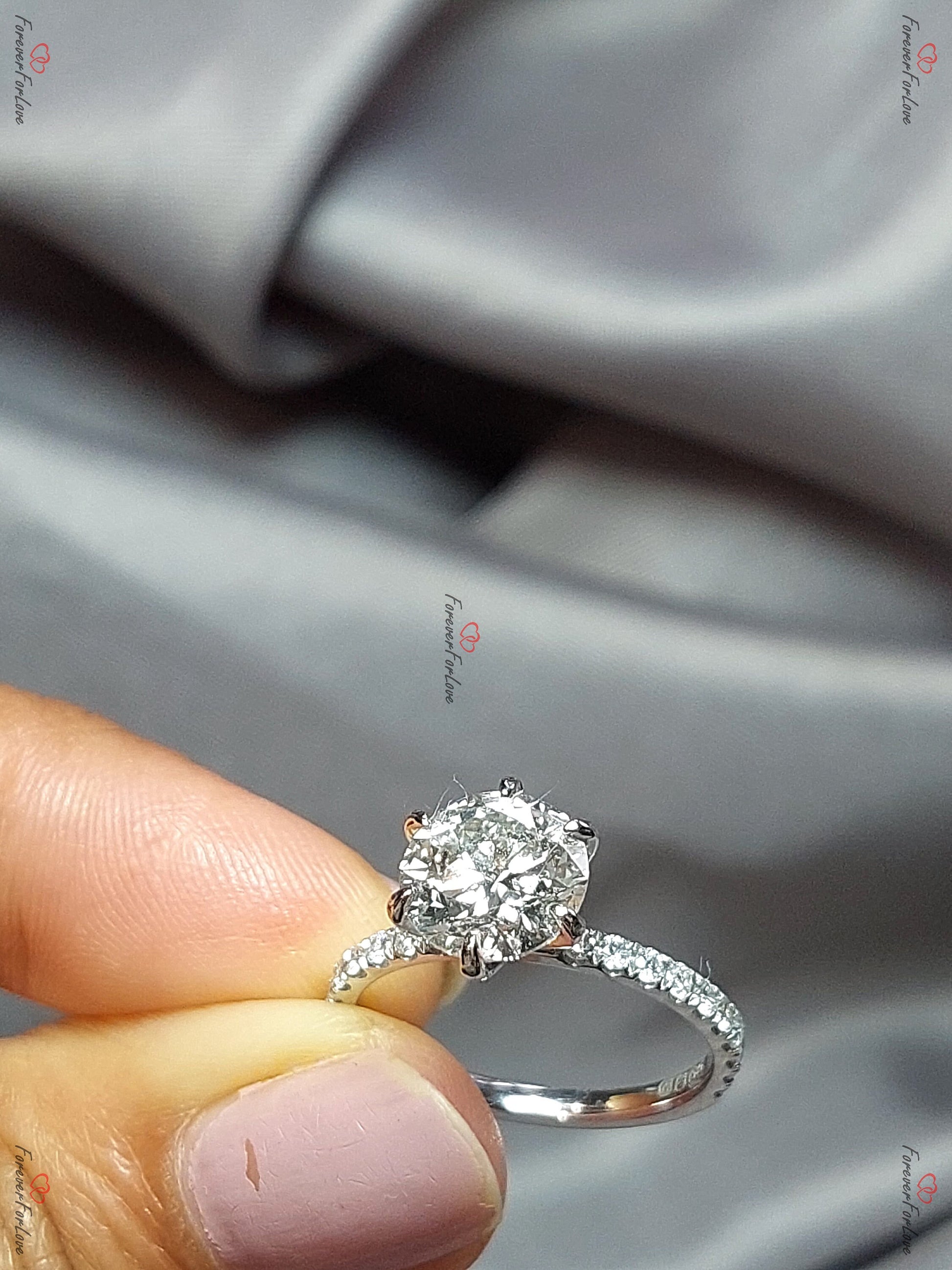 2 Ct Round Lab Diamond Solitaire Engagement Ring