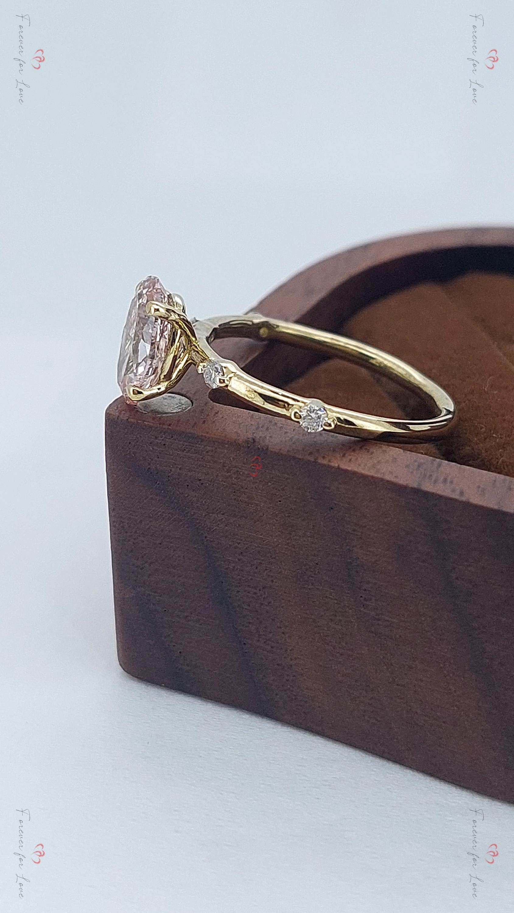 IGI Certified Oval Lab Diamond Engagement Ring