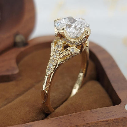 IGI Certified Cushion Lab Diamond Engagement Ring